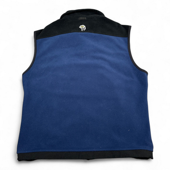 Mountain Hardwear Vest Adult MEDIUM Blue Black Fleece Embroidered ZIp Up Outdoor - Picture 3 of 10